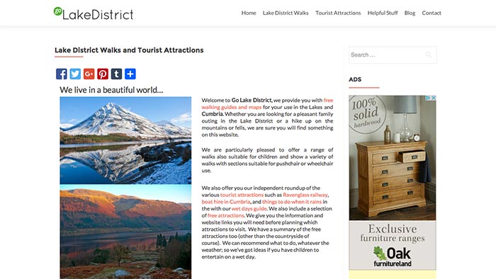 GO Lake District website